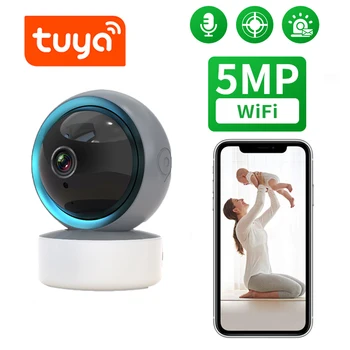 Tuya IP Kamera 3MP 5MP Wifi Video Surveillance Camera HD Nočné Videnie Auto Tracking Cloud Smart Home Security Kamera