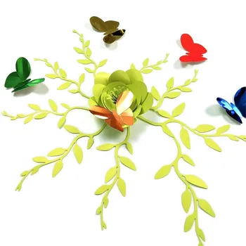 Umelé Kvety Leaf Fleurs Artificielles Pozadie Zápasu Listy Obrie Papier Listy Svadobné Party Dekor Baby Sprcha Garland