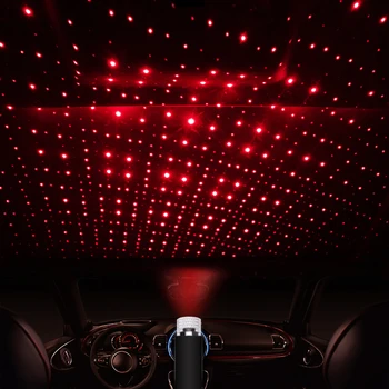Univerzálny Mini Led Auto Strechy Star Nočné Osvetlenie Projektor Svetlo Interiéru Abient Atmosféru Svetla Galaxy Lampa Dekorácie