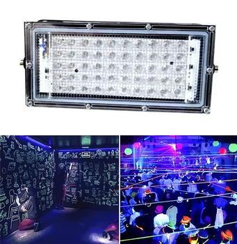 UV LED Svetlomet 50W 100W Ultrafialové Svetlo IP65 Vodeodolný 100-120V Žiarivka Čiernym Svetlom pre Bar Xams Párty Neónové Žiara