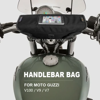 Vhodné Pre Moto Guzzi V100 Mandello V9 Roamer V7 III Motocyklové Príslušenstvo Nylon Nepremokavé Skladovanie taška na Riadidlá Cestovné Nástroj tašky