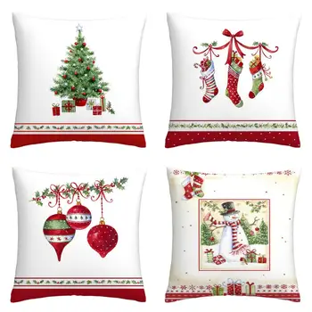 Vianočné snehuliak obliečka na vankúš, obývacia izba gauč vankúš, 60x60 prispôsobiteľné, domáce dekorácie Vianoce