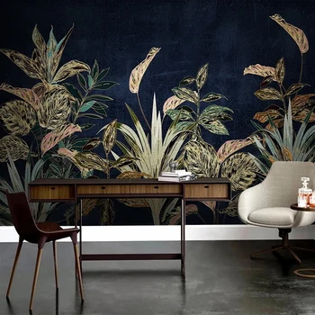 Vlastné 3D Tapeta Tropických Rastlín Kvety, Listy Luxusné Nástenné Moderné Osobné TV Pozadí Steny Papiere Domova Spálne