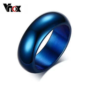 Vnox Modré Krúžky 316L Nerezovej Ocele, Zásnubné Prstene Snubné prstene Pre Mužov, Ženy Šperky