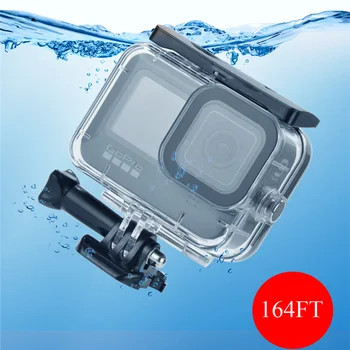 Vodotesné puzdro pre GoPro Hero 9 Black, 50M/164FT Hlboko pod vodou Ponoriť Box, Potápanie Ochranný Kryt Prípojného Vysoko Transparentné Sklo