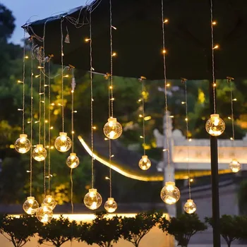 Vonkajšie Záhradné Dekoračné Osvetlenie Reťazce LED Víla Svetlo String Opony Cencúľ Veniec, Vianočné Svetelné Dekorácie pre Domov