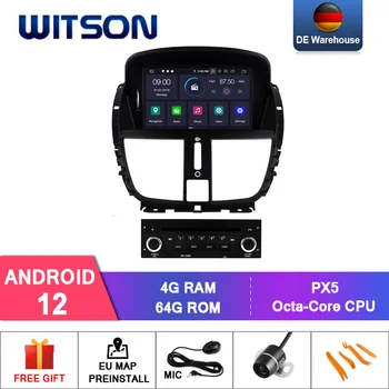 WITSON Android 12 Auta GPS Rádia pre Peugeot 207 207CC 2007 2008 2009 2010 2011 2012 2013 2014 Multimediálne Navigator