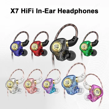 X7 HiFi In-Ear Káblové Slúchadlá Dynamické Stereo Slúchadlá Monitor s Mic Šport, Hudba Potlačením Hluku Headset Hry Basy Slúchadlá