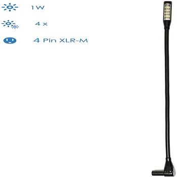 YAMAHA CL5 CL3 CL1 QL5 QL1 RIVAGE PM5D Gooseneck lampa 4pin XLR lampa Pravý uhol DJ mixer lampa, 4pin lampa, 4-pin XLR LAMPA