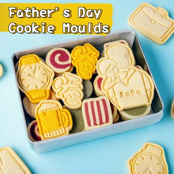 Z formy na Pečenie Deň otcov Cookie Cutter Otec Láska Sledovať Biscuit Fondant Stamper Diy Pečivo Darček Kuchyňa Pečenie Dekorácie Nástroj