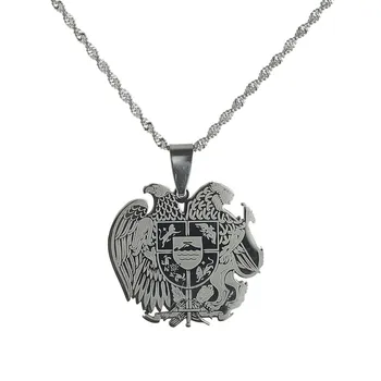 Z Nehrdzavejúcej Ocele Arménsky Eagle Prívesok Náhrdelníky Pre Ženy, Mužov, Arménsko Šperky