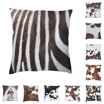 Zebra Pruhovaný Vzor Zvieraciu Srsť Vankúše Domov Dekoratívne Kawaii Zebra Kožené Textúra Milenca Vankúše Tlač Obliečka Na Vankúš