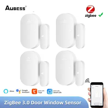 Zigbee 3.0 Dvere, Okno, Senzor Zabezpečenia Ochrany Alarmy Detektor Smart Home Tuya APLIKÁCIU Diaľkové Ovládanie Podporu Alexa Domovská stránka Google