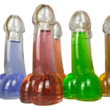Zábavné Kreatívne Dizajn Penis Shot Glass Koktejlové Poháre Na Víno, Pre Strany, Nočný Bar Ktv Noc Zobraziť Penis Tvar Skla Pohár