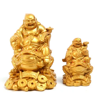 Čínsky Mido Buddha Korytnačka a Sochy Budhu Sochárstvo, Živice Moderného Umenia, Socha, Domov Feng Shui Dekorácie, ropucha Smeje Buddha