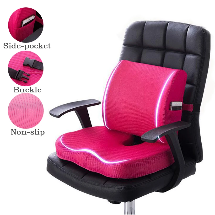 Kancelárska stolička s prackou vankúš s anti-slip častíc pad anti-hemoroidy auto sedadla operadlá vankúš tehotná žena bedrových pad Obrázok 0