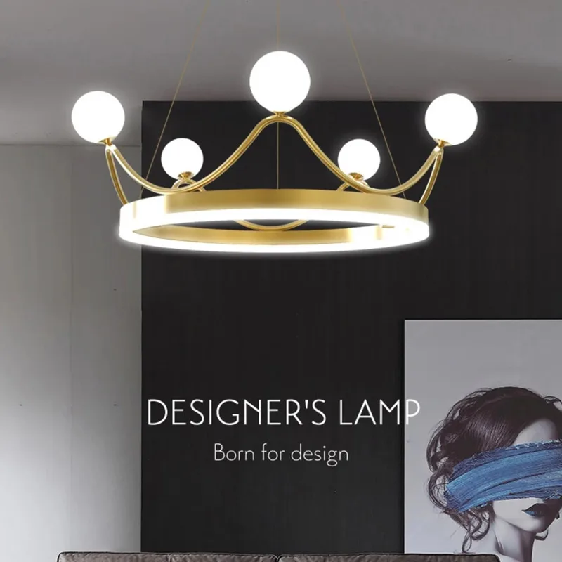 Nové Moderné Luxusné LED Koruny Luster Osvetlenie Krásne Deti detskej Izby Princezná Prívesok Stropné Lampy Obrázok 1