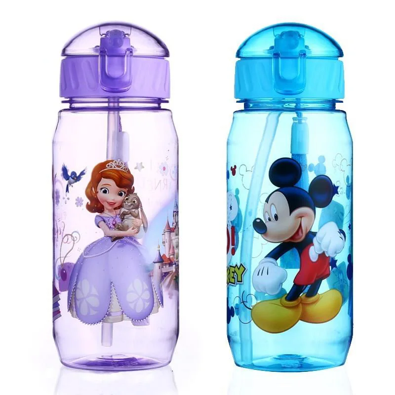 Disney Slamy Pohár Marvel Kapitán Mikey Minnie Mouse Sofia Childen Cartoon pitná Voda Cup Fľašu Chlapec Dievča Darček 450ML Obrázok 3