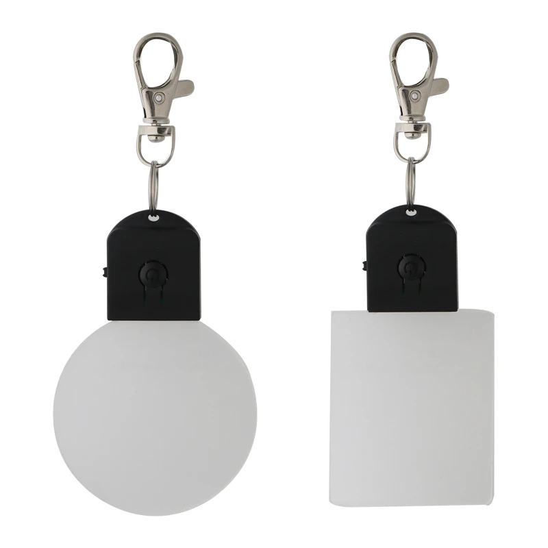 Klasické LED Svetlo Keychain príveskom Keychain Prázdne Akryl Krúžok na Prenosné Kľúče od Auta Krúžok pre Batohy Kabelky Dekor Obrázok 0