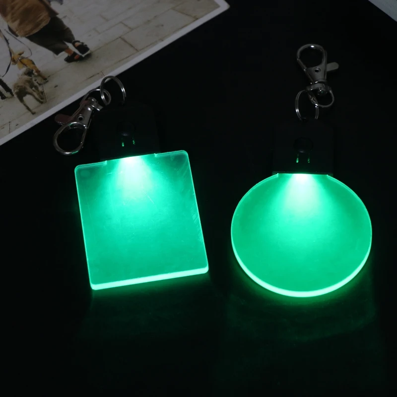 Klasické LED Svetlo Keychain príveskom Keychain Prázdne Akryl Krúžok na Prenosné Kľúče od Auta Krúžok pre Batohy Kabelky Dekor Obrázok 3