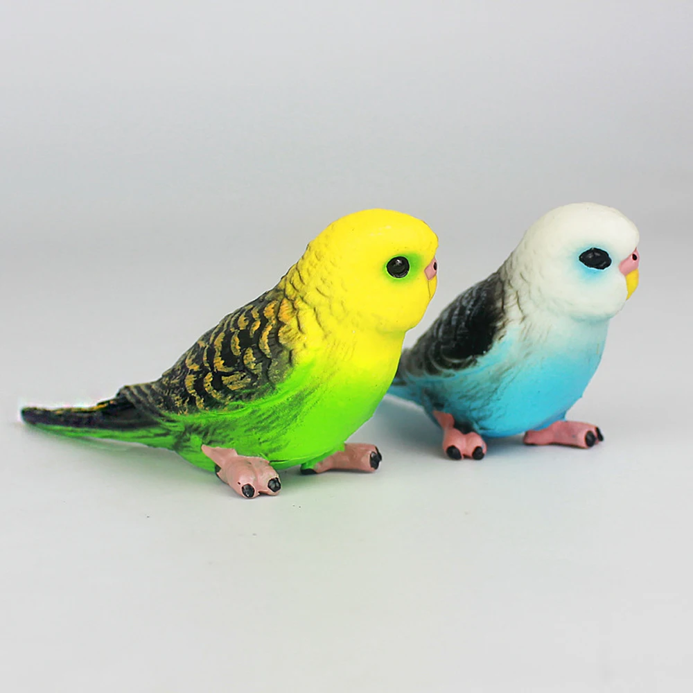 Kreatívne Simulácia Papagáj Parakeet Miniatúrne Krajiny Ornament Animal Model Kosačky Figúrka Umelé Vtáčie Fotografie Rekvizity Obrázok 2