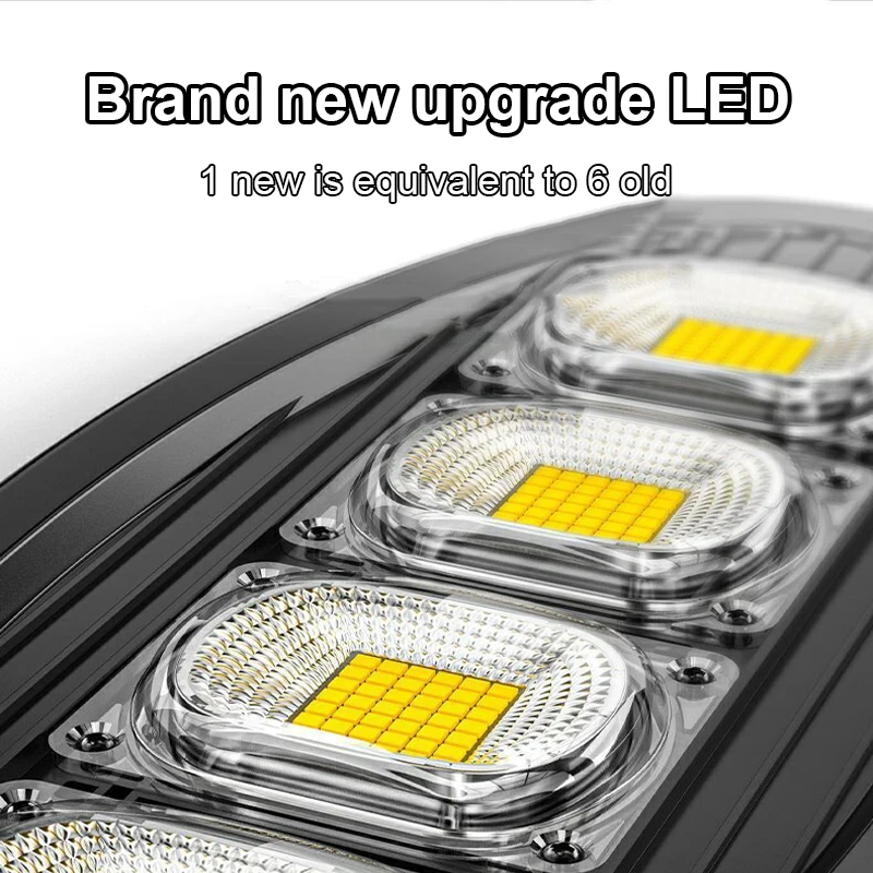 Nový Upgrade 3000W Vonkajšie LED Solárne Svetlo Výkonné Solárne Lampy, 3 Režimy Nepremokavé Záhradné Svetlo Pouličnej Lampy S Pohybovým Senzorom Obrázok 1