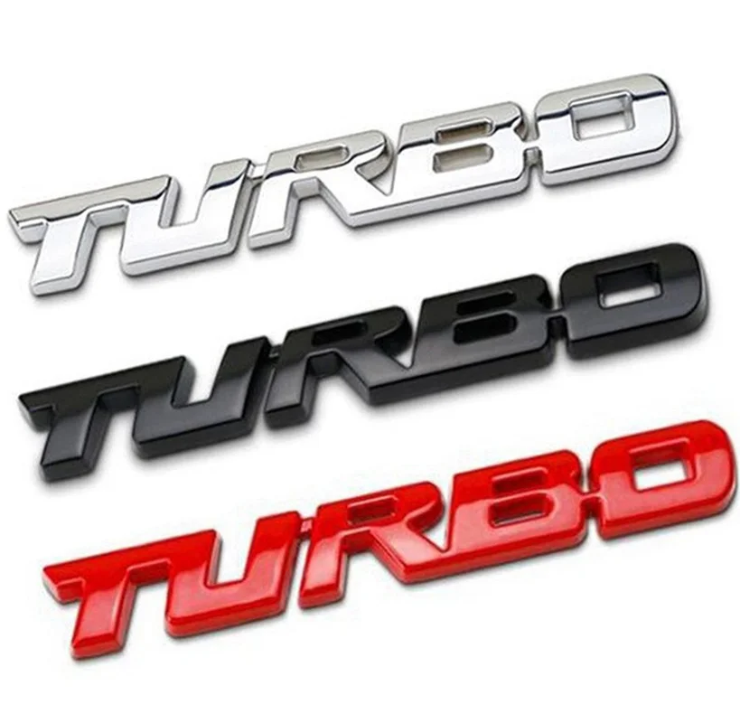 3D Auto Samolepky Turbo List Upravené Auto Orgán tvarovania účesu Dekorácie Kovové Odznak Odtlačkový Pokovovanie Auto Nálepky Obrázok 1