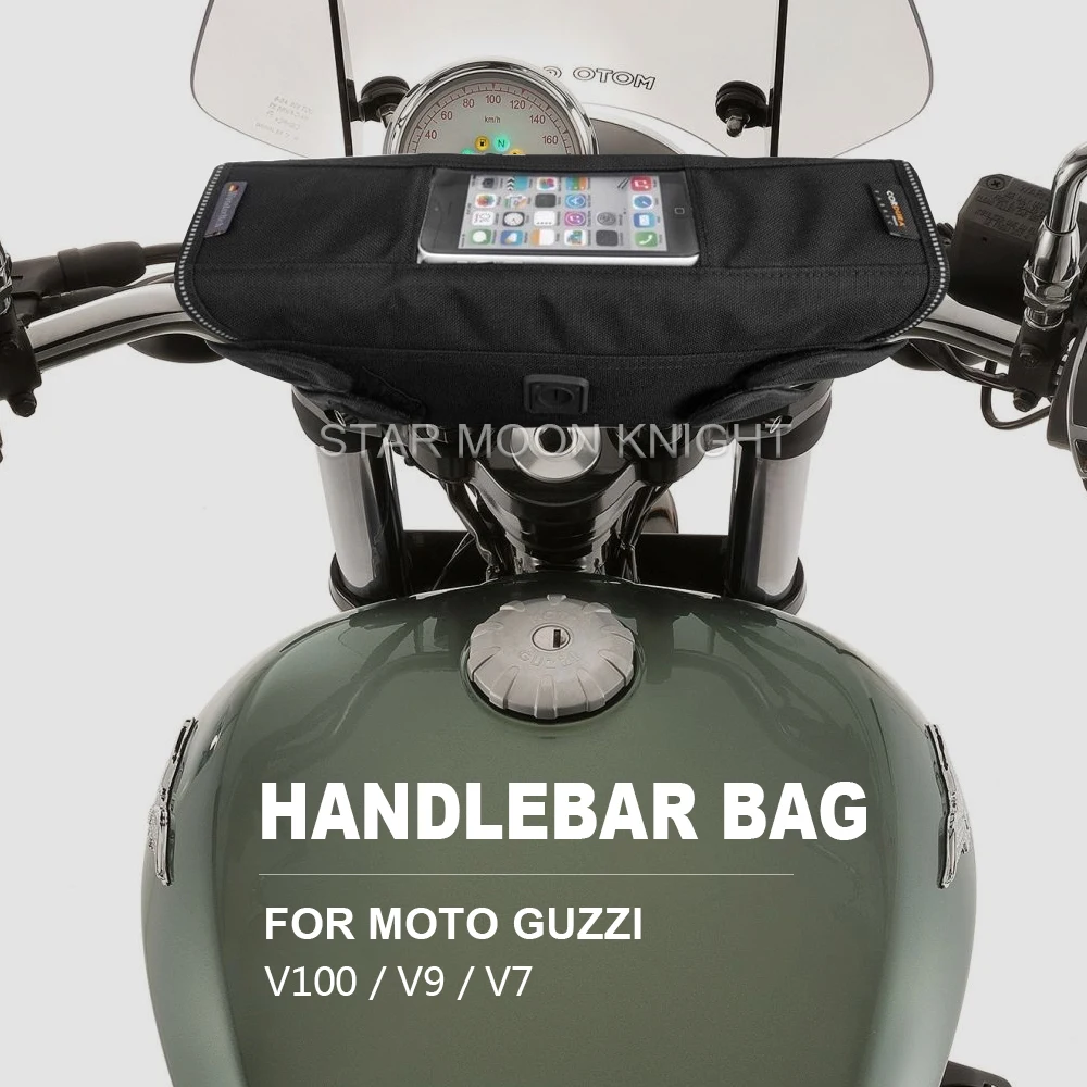 Vhodné Pre Moto Guzzi V100 Mandello V9 Roamer V7 III Motocyklové Príslušenstvo Nylon Nepremokavé Skladovanie taška na Riadidlá Cestovné Nástroj tašky Obrázok 0