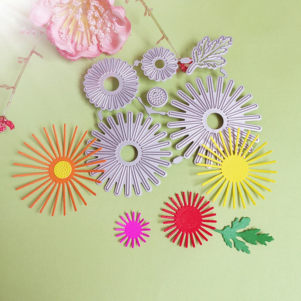 Remeselná výroba kovových fréza, rezanie walking stick, 7 kusov. Nové kvety, Xiangyang kvet, zápisník, ručný papier-cut formy, čepeľ Obrázok 0