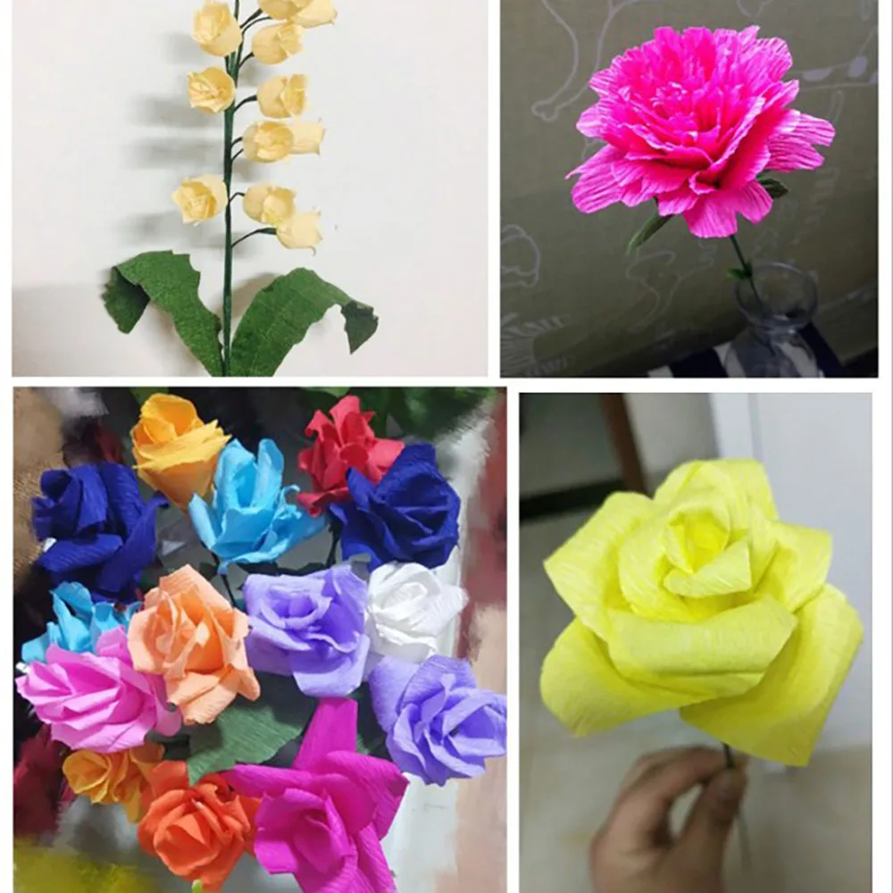 Farebný Krepový Papier Rolka 50x250cm Origami Plisované Krepový Papier Plavidlá DIY Kvety Dekorácie Baliaci Papier, Plavidlá, Obrázok 3