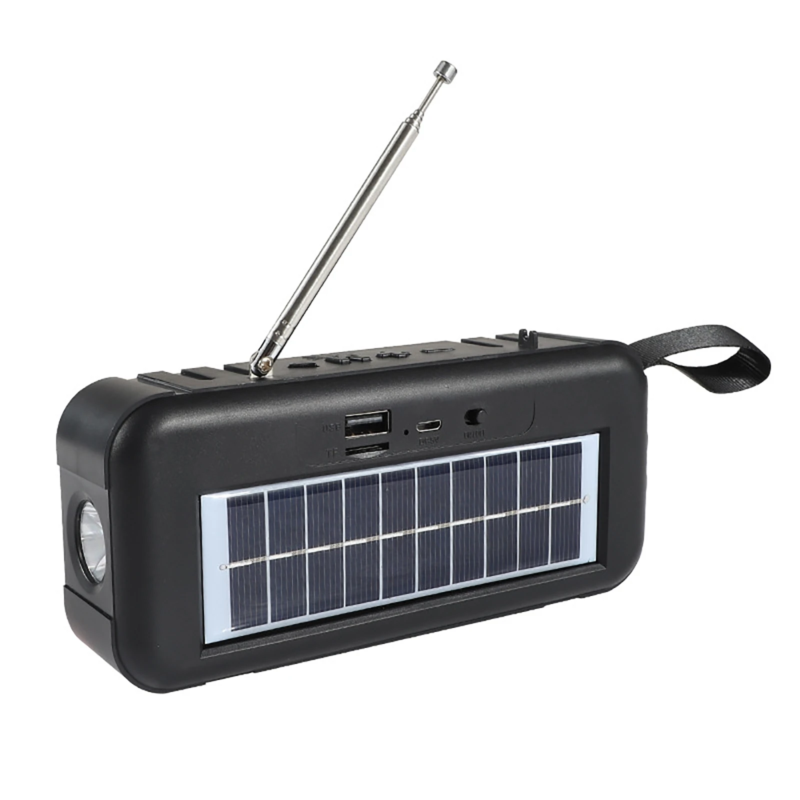 Núdzové Rádio Solárnej Energie Bleskové Svetlo, Vysoká Citlivosť USB/TF/AUX/FM Bezdrôtové bluetooth Reproduktor Nabíjať Prenosné Rádio Obrázok 0