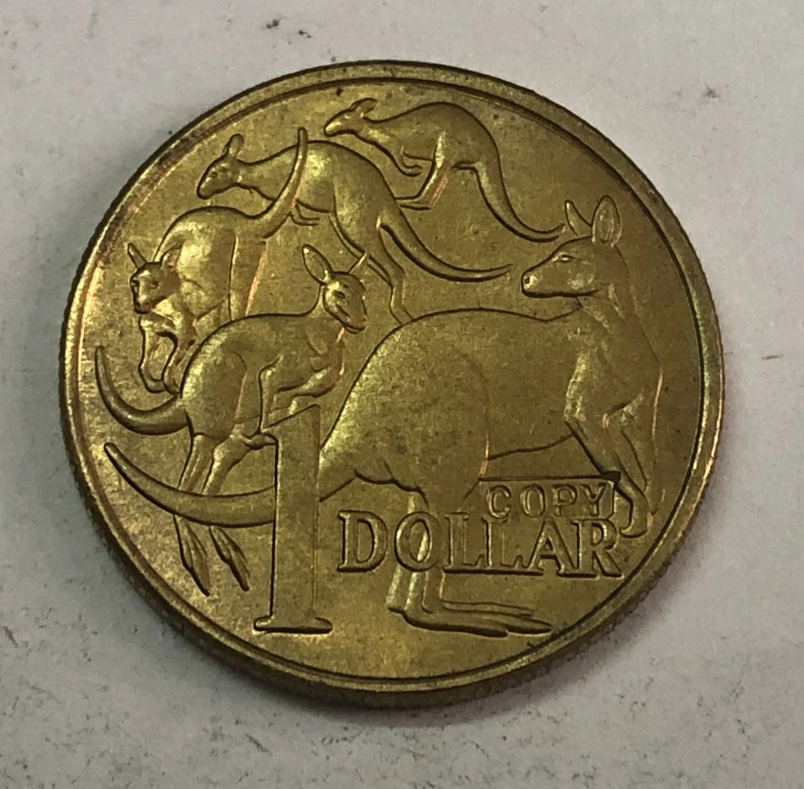 2000 Austrália 1 Dolár - Elizabeth II 10 centov lícnej die mule Obrázok 0