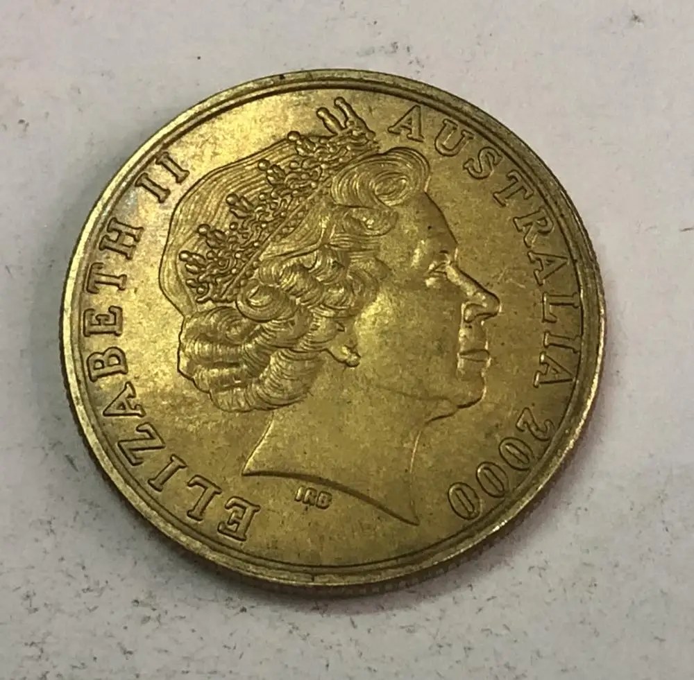 2000 Austrália 1 Dolár - Elizabeth II 10 centov lícnej die mule Obrázok 1