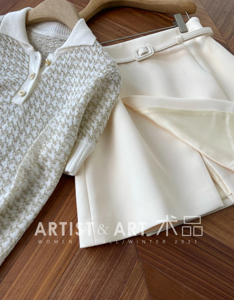 Dámy Office Elegantné Biele Sukne Dizajnéri Vintage Vysoký Pás A-line Mini Sukne Dámske 2022 Lete Jupe Femme Obrázok 4