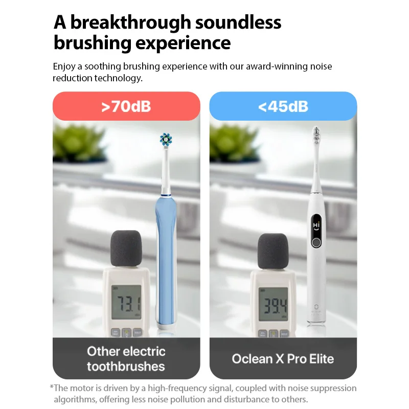 Oclean X Pro Elite Inteligentná Sonická Elektrická zubná Kefka Nastaviť Nabíjateľná Automatické Ultrazvukové Teethbrush Auta IPX7 Ultrazvuk Whitener Obrázok 4