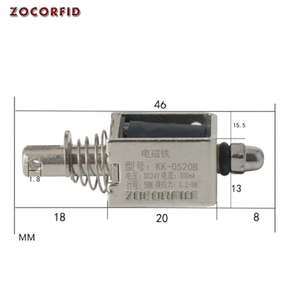 5N-5mm 0520B 5V 12V Micro Brzdový Elektromagnet Push Pull Prostredníctvom Typ Elektrické Magnetom Pre Domácich Spotrebičov Jar Magnet Obrázok 0