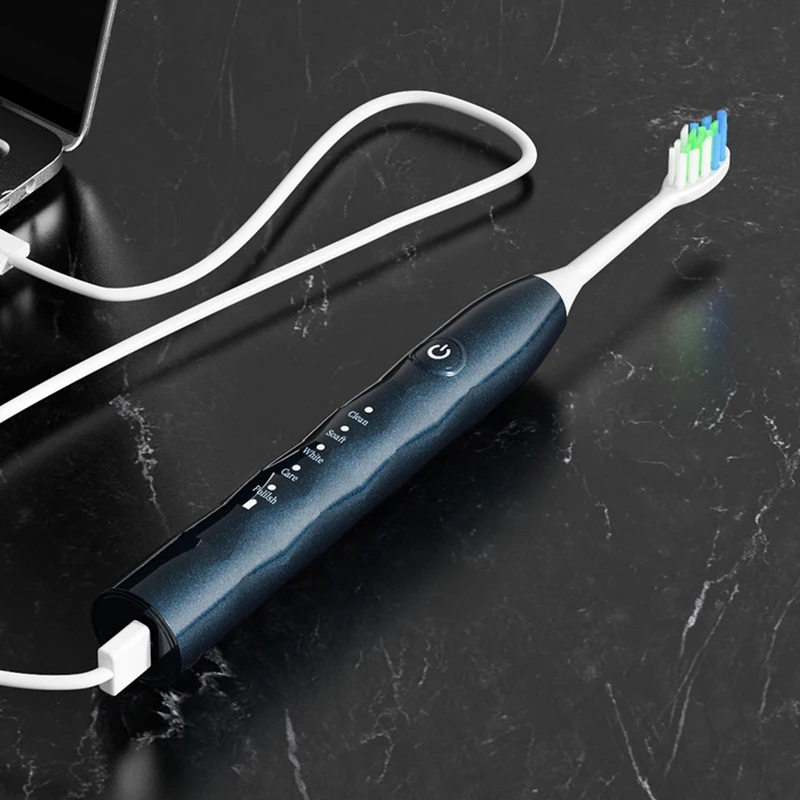 Sonická Elektrická zubná Kefka Smart Zubná Kefka Ultrazvukové Automatické Kefka USB, Rýchlo Nabíjateľné Dospelých Nepremokavé Obrázok 5