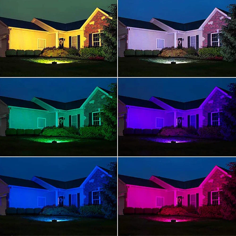 RGB LED Flood Light AC 220V 50W 100W Vonkajší RGB Floodlight Pozornosti IP66 Nepremokavé Projektor Lampy Záhradné Krajina Osvetlenie Obrázok 5