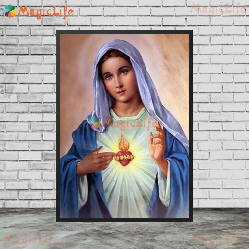 Vintage Panny Márie, Ježiša Krista Náboženstvo Plagát Na Stenu Umelecké Plátno Na Maľovanie Obrazov Na Stenu Pre Obývacia Izba Domova Bez Rámu Obrázok 5