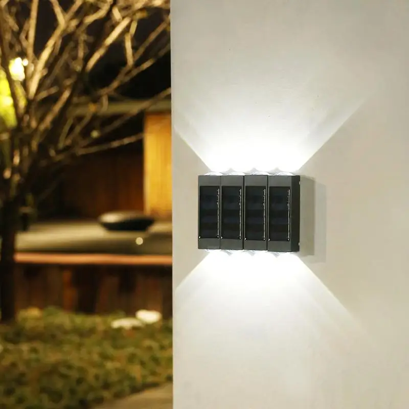 1 ks Solárne Nástenné svietidlo LED Outdoor Záhrada Dvore Lampa IP65 Vodeodolný Kombinované Solárne Nabíjanie Nástenné Svietidlo Nástenné Plot, Schodisko, Chodby Lampa Obrázok 1