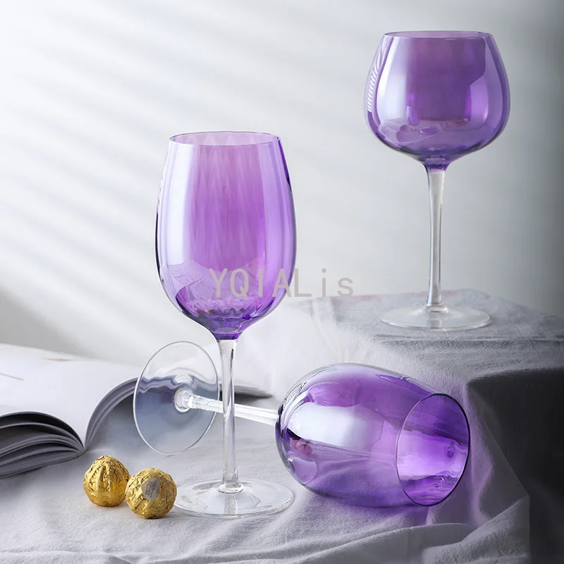 250-500 ml Fialová Series Crystal Fire Zhromaždiť Aróma Červeného Vína, Šampanského Pohára Rodina Reštaurácia Dovolenku Drinkware Darček Obrázok 2
