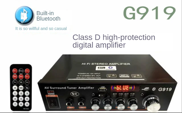 G919H/G30/G20/G8/G919/6-6S/K60 Bluetooth Zosilňovač Bluetooth Audio Zosilňovač Obrázok 4