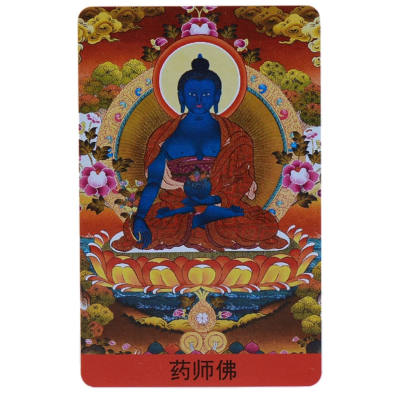 Tibetský Budhizmus Sochu Budhu Mantra Amulet Málo Thangka PVC Buddha Karty Obrázok 0