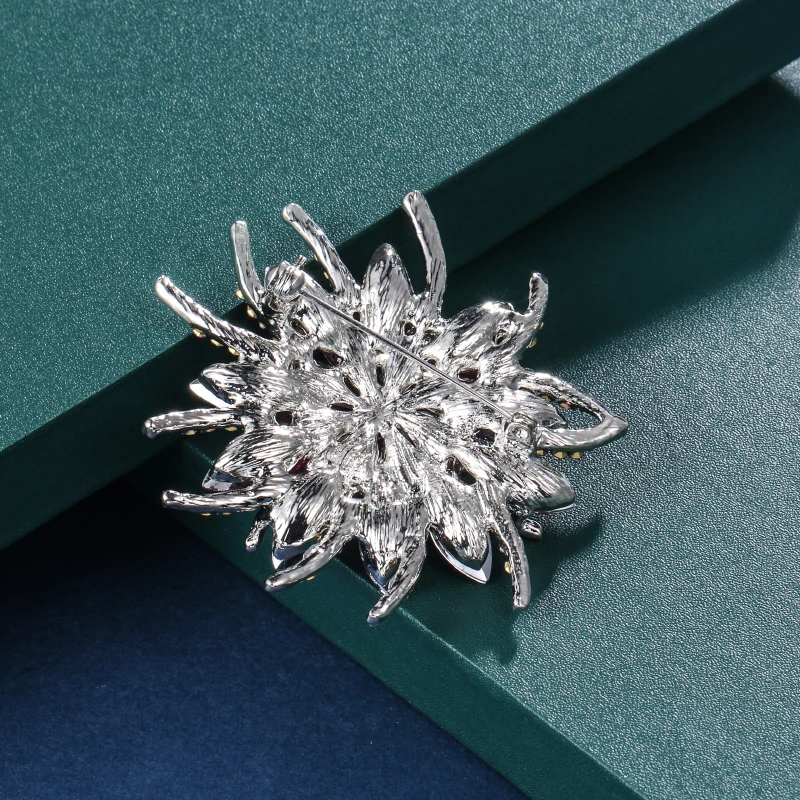 baiduqiandu Značka Vysokej Kvality Shinning Crystal Trendy Kvet Brošňa Kolíky Šperky v Najrôznejších Farieb pre Ženy Obrázok 5