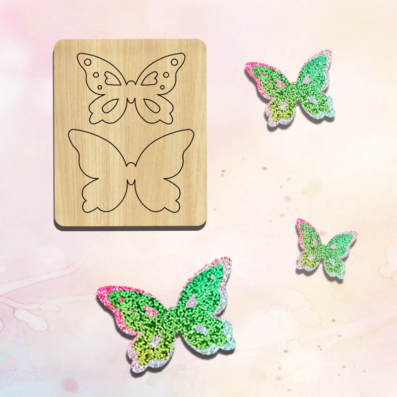 BC12 Motýľ Tvarované Dekorácie, Vlásenky Rezanie Die, ktoré sa Vzťahujú Na Väčšinu počítačov Obrázok 2