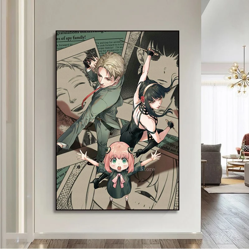 Japonské Anime Spy X Rodiny samolepiace Umenie Plagátu Fantázie Stenu, Nálepky Na Obývacia Izba Bar Dekorácie, Nálepky Nástenné Maľby Obrázok 2