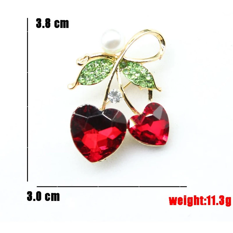 Kórejský Višňa Brošňa Roztomilý Pin Diamond High-end Farby Srsti Príslušenstvo Prázdninový Darček Obrázok 3