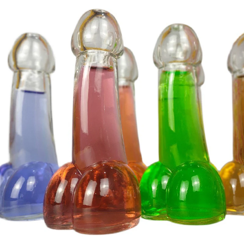 Zábavné Kreatívne Dizajn Penis Shot Glass Koktejlové Poháre Na Víno, Pre Strany, Nočný Bar Ktv Noc Zobraziť Penis Tvar Skla Pohár Obrázok 0