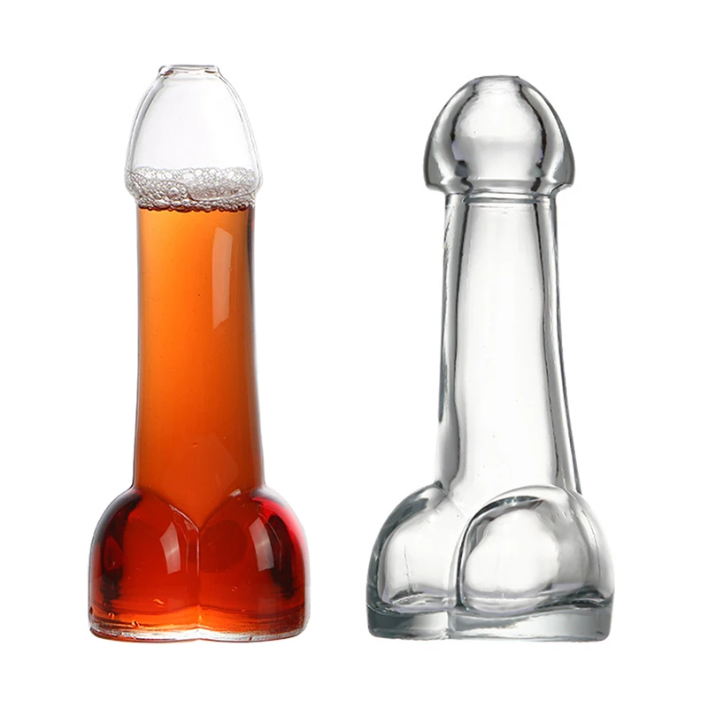 Zábavné Kreatívne Dizajn Penis Shot Glass Koktejlové Poháre Na Víno, Pre Strany, Nočný Bar Ktv Noc Zobraziť Penis Tvar Skla Pohár Obrázok 4