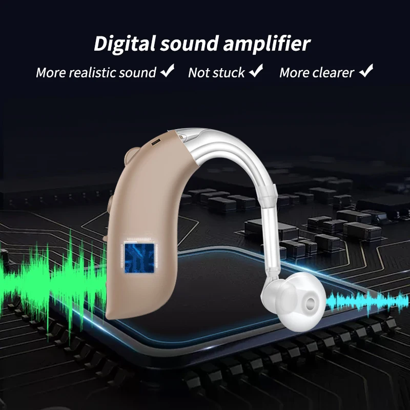 Nabíjateľná Ucho Načúvacie prístroje Načúvacie Zariadenie BTE Audifonos Zvukový Zosilňovač sluchové pomôcky pre Starších ľudí, Sluchu Zosilňovač Obrázok 1